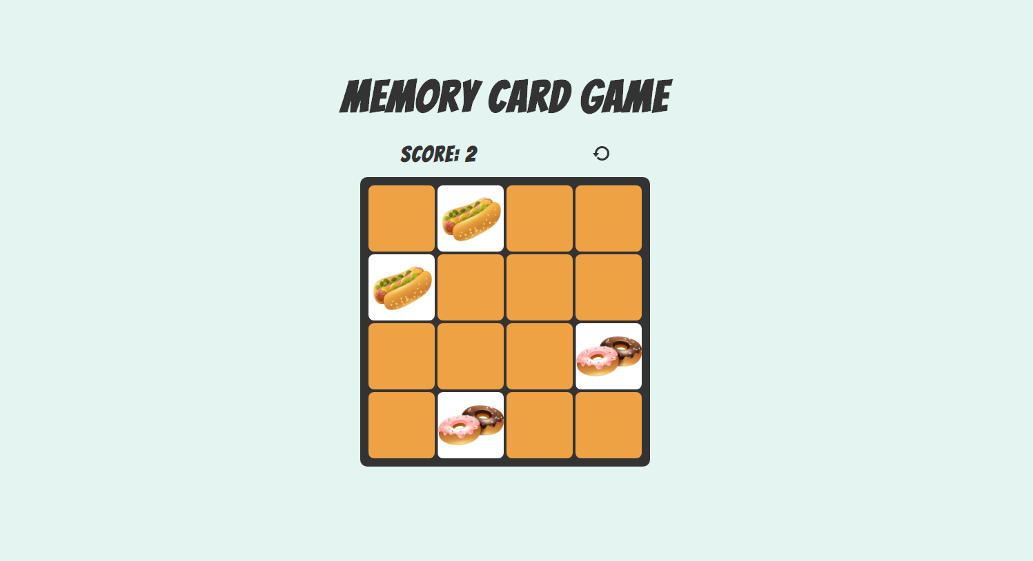 MEMORY CARD GAME